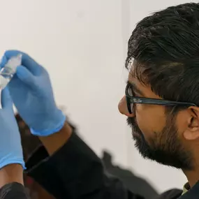 Riot Labs laboratory technician working in the flavour lab