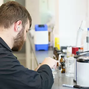 Riot Labs laboratory technician creating e-liquid flavours