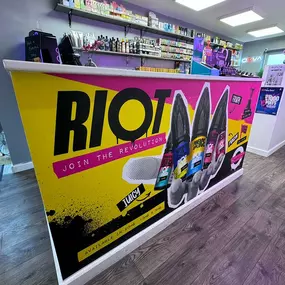 Riot Labs supporting vape shops and white label e-liquids with POS and branding