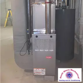 A newly installed Bryant furnace by South Shore Mechanical ensures efficient indoor heating through the coldest seasons in Abington, MA.