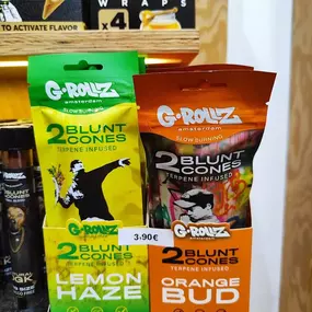 håmphavn - Headshop - GrowShop - CBD kaufen Hamburg, CBD Öle, Cremes & Kosmetik, 10-OH-HHC , T.A.C. uvm. G-Rollz Lemon Haze und Orange Bud Blunt Cones mit Terpenen im Hamphavn Headshop Hamburg.