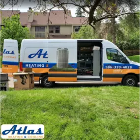 The fully equipped Atlas Heating & Cooling van is ready to bring fast and reliable HVAC service to your doorstep in Shelby Township, MI and surrounding areas.