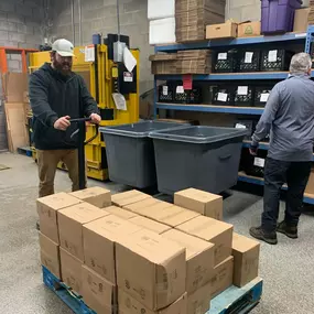 Durable commercial flooring installed in a warehouse environment.