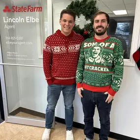 Embracing the Christmas spirit with our ugly Christmas sweaters!