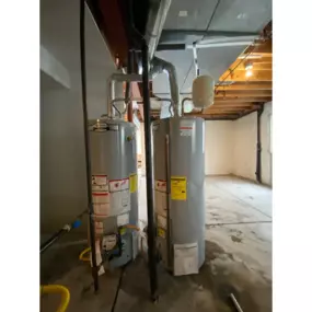 Dual water heater installation by Just Plumbing, Inc. ensures reliable hot water for large homes or commercial spaces in Aurora, CO.