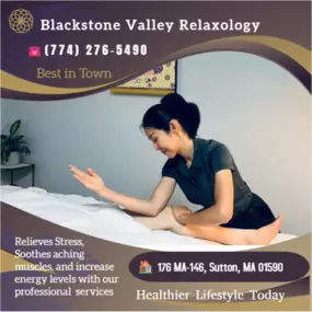 Relaxation techniques are commonly applied with hands, fingers, 
elbows, knees, forearms, feet, or a device. 
The purpose of this is generally for the treatment of 
body stress or pain.