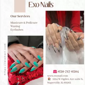 Elevate your self-care routine with our exquisite manicure services at Exo Nails. Our professional team is dedicated to providing you with an unparalleled experience that leaves your hands looking flawless and feeling rejuvenated.