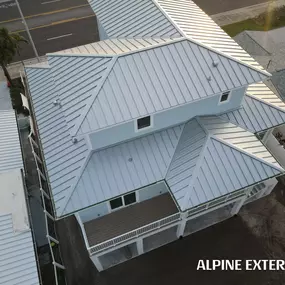 Metal roofing Alpine Exteriors project.