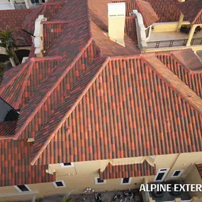 Tile roofing project Alpine Exteriors
