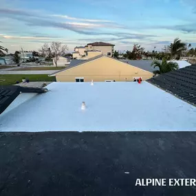 Flat TPO roofing Alpine Exteriors.