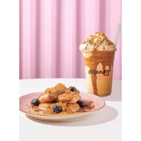 Build Your Own Mini Pancake with cookie butter and Peanut Butter Shake