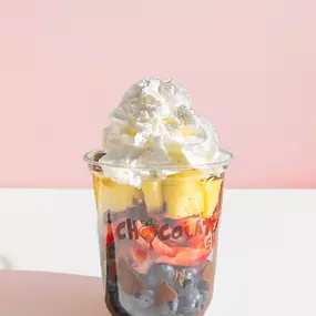 mixed fruit cup with your choice of topping