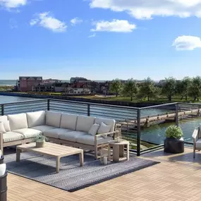 Enviable rooftop terraces with ocean and lake views