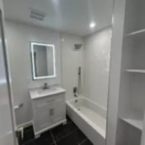 Upgrade your bathroom into a luxurious, spa-inspired retreat with the addition of a sleek walk in shower, a modern floating vanity, and stylish new tile work. Incorporate contemporary lighting to enhance both functionality and ambiance, creating a space that feels open, calming, and effortlessly elegant.