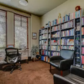 Library space for learning and inspiration.