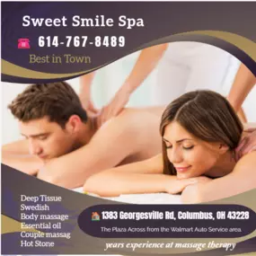 A couple's massage is just like any other massage service, 
but you and your partner receive the massage at the same time, 
on separate tables, and by two different massage therapists. 
The massage is generally offered in a private room on side-by-side massage tables.