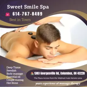 Our traditional full body massage in Columbus, OH
includes a combination of different massage therapies like 
Swedish Massage, Deep Tissue,  Sports Massage,  Hot Oil Massage
at reasonable prices.