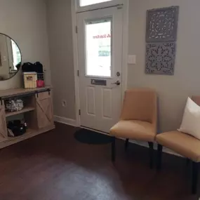Make yourself comfortable in our cozy waiting room area!
