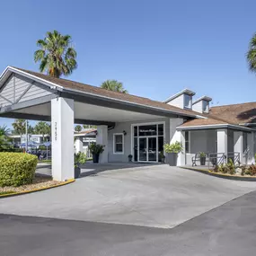 The entrance to Orbit One Vacation Villas