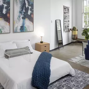 Bedroom at Honeyman Hardware Lofts
