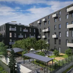 Rücksicht-Rendering des Stayurban in Nürnberg bei Tag