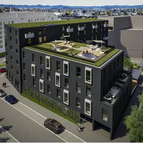 Vorderansicht-Rendering des Stayurban in Nürnberg bei Tag