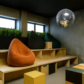 Rendering: Bühne im Communitybereich des Staytoo in der Welserstr.88 in Nürnberg