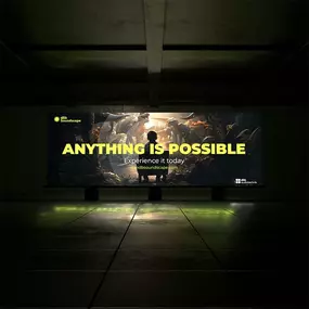 saintnicks billboard campaign for d&b Soundscape with “Anything is possible” message.