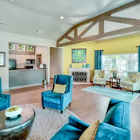 Clubhouse with lounge chairs