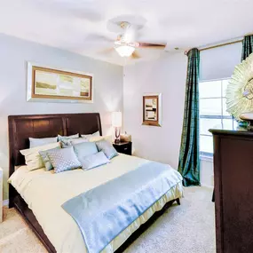 Bedroom with cozy bed