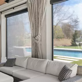 Block the glare, not the view. Solar shades are a sleek, modern solution that filters harsh sunlight while preserving your view—perfect for living rooms, offices, and any outdoor space where comfort and clarity matter. Ask us about UV protection, custom styles, and motorization options.