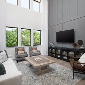 Two Story Living Room