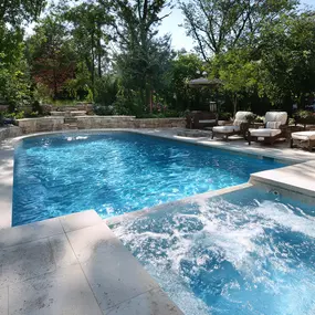 Have you ever considered a pool with a bubbling spa? Lets chat!