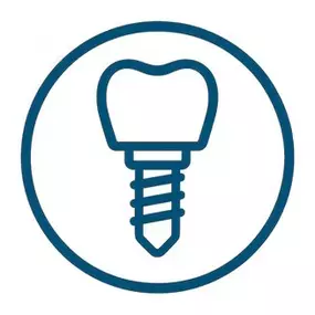 Zahnimplantat Symbol auf Transparentem Hintergrund