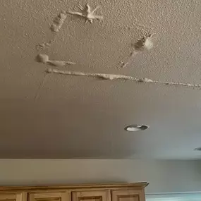 water-damaged ceiling