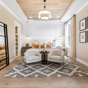 First-floor primary bedroom suites available in all home designs