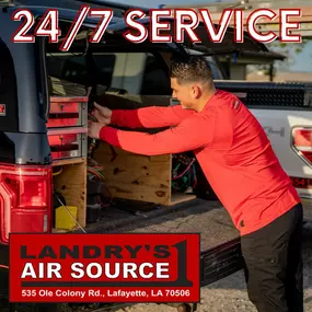 Employee with truck