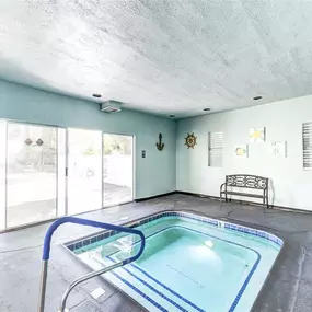 Indoor spa and hot tub