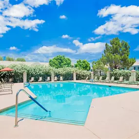 Resort-style pool on a sunny day