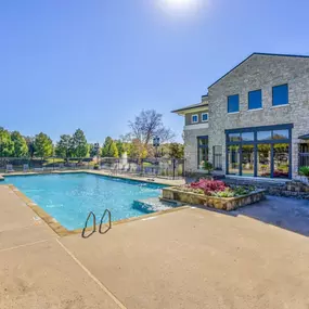 Resort-style pool next to the community clubhouse