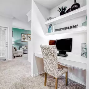 Interior apartment with built in office space