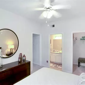 Spacious bedrooms with walk in closets