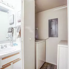Laundry Room near bathroom vanity