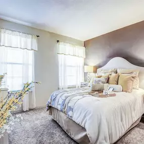 Spacious bedroom with natural light