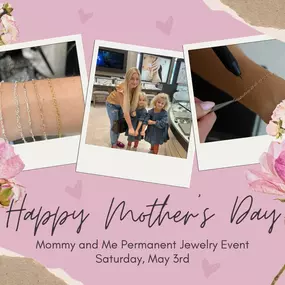 ✨ Mommy & Me Permanent Jewelry Event ✨
Saturday, May 3rd ????

Celebrate the forever bond between you and your little one with Bonded by Belle permanent jewelry!