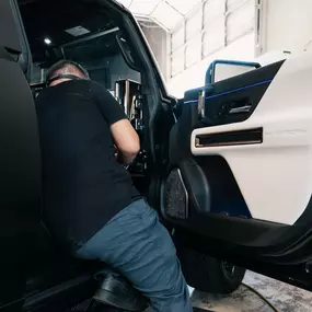 Premium car stereo system installation