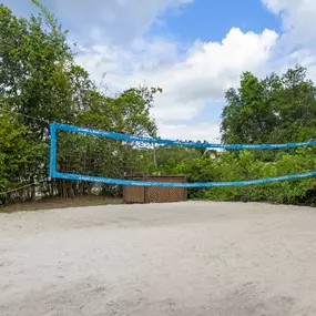 The volleyball court at Parkway International Resort