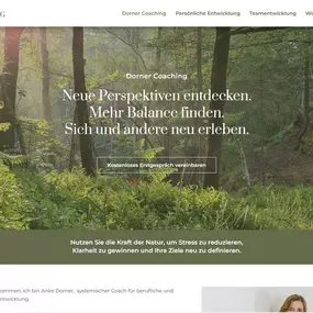 Webstudio Dresden Dorner-coaching.de bietet Coaching in der Natur zur Stressbewältigung, Klarheit und Förderung persönlicher Entwicklung.