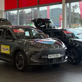 Evans Halshaw MG York Dealership Interior New Cars