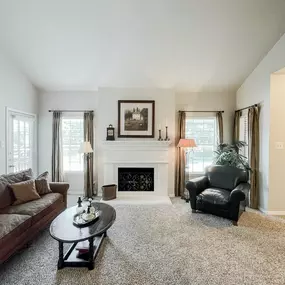 Living room with couch and table